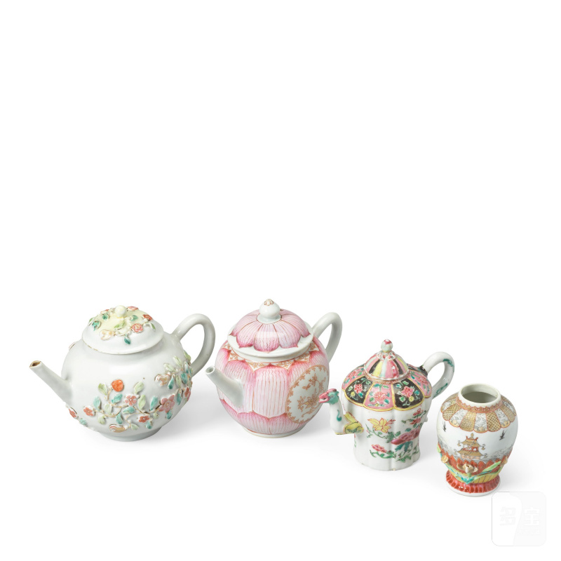 清雍正至乾隆 粉彩外銷茶具一組 | A GROUP OF FAMILLE ROSE EXPORT TEA WARES - 图2